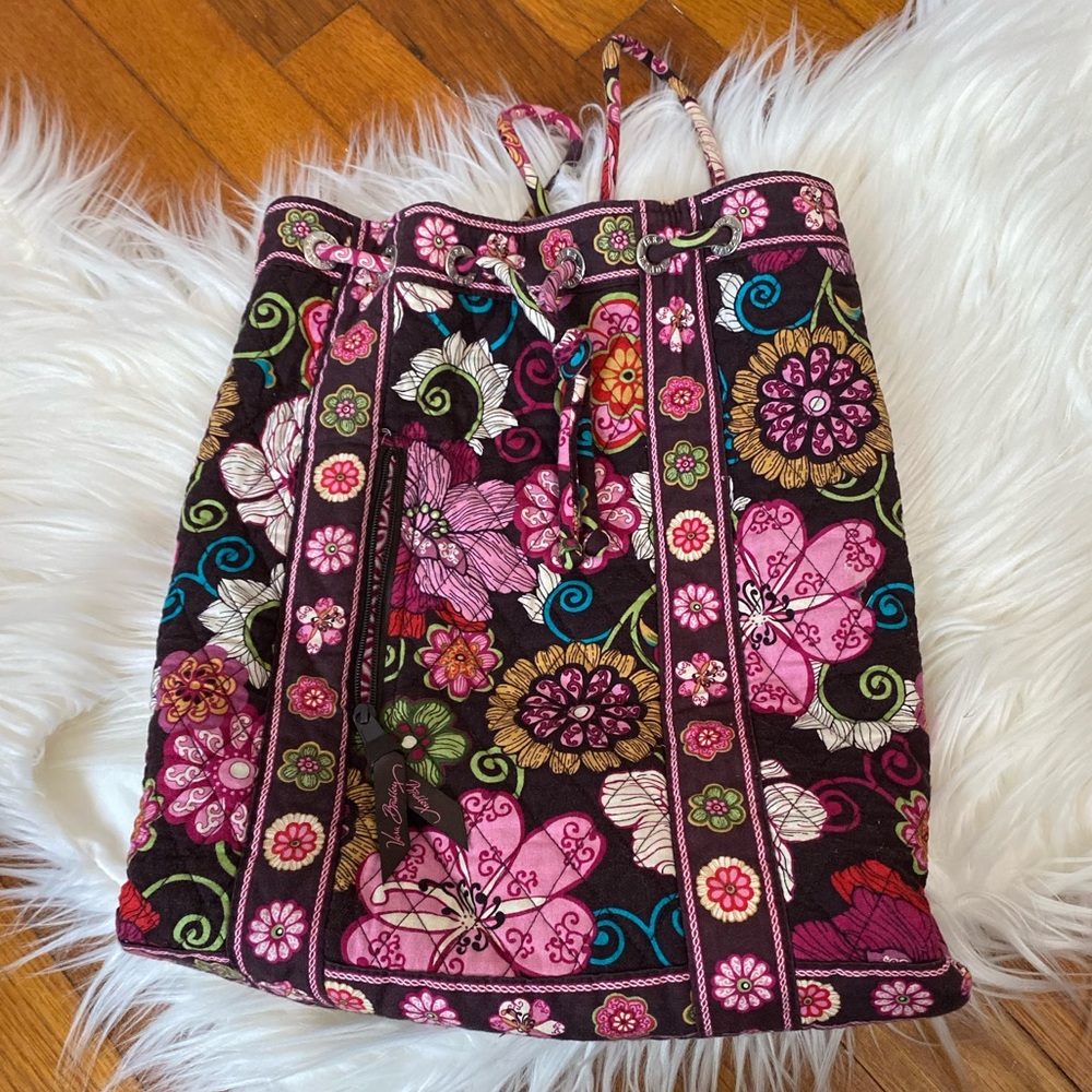 EUC VERA BRADLEY | Small Backpack Pink Brown